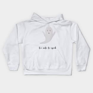 Too cure to spook watercolor ghosty Kids Hoodie